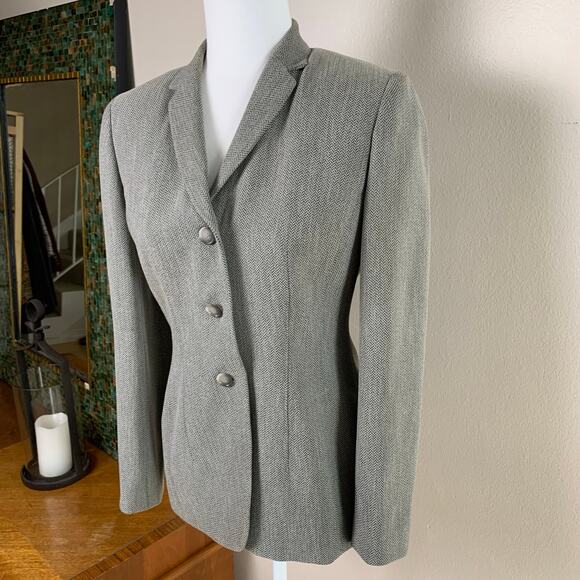 Ann Taylor Petite Sz 2P/4P Pant Suit w/ Blazer Jacket Gray Career Work 
Minimal - Picture 2 of 12